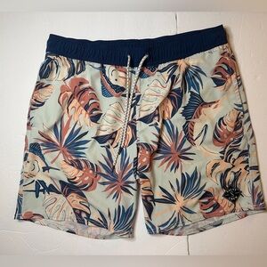 Salty Crew Ocean Fish Beach Lounge Shorts Size Large